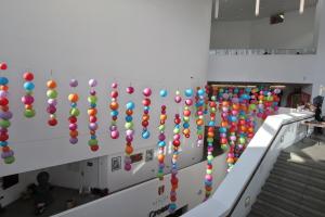 Art installation in the main atrium to celebrate neurodiversity week 