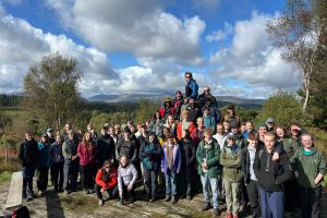 Students on the forestry trip during welcome week