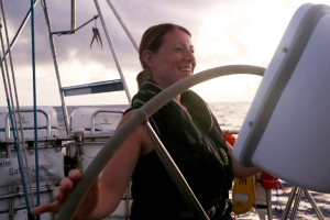 Dr Winnie Courtene-Jones sailing 