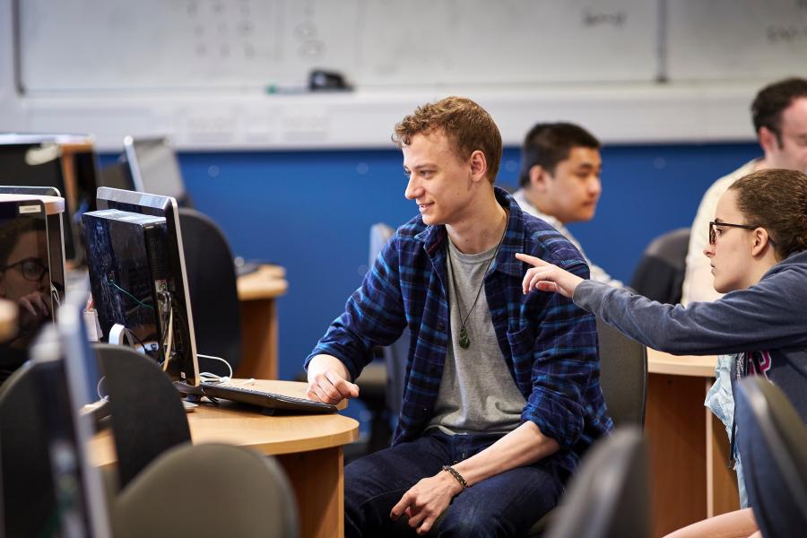 Students working in Computer lab