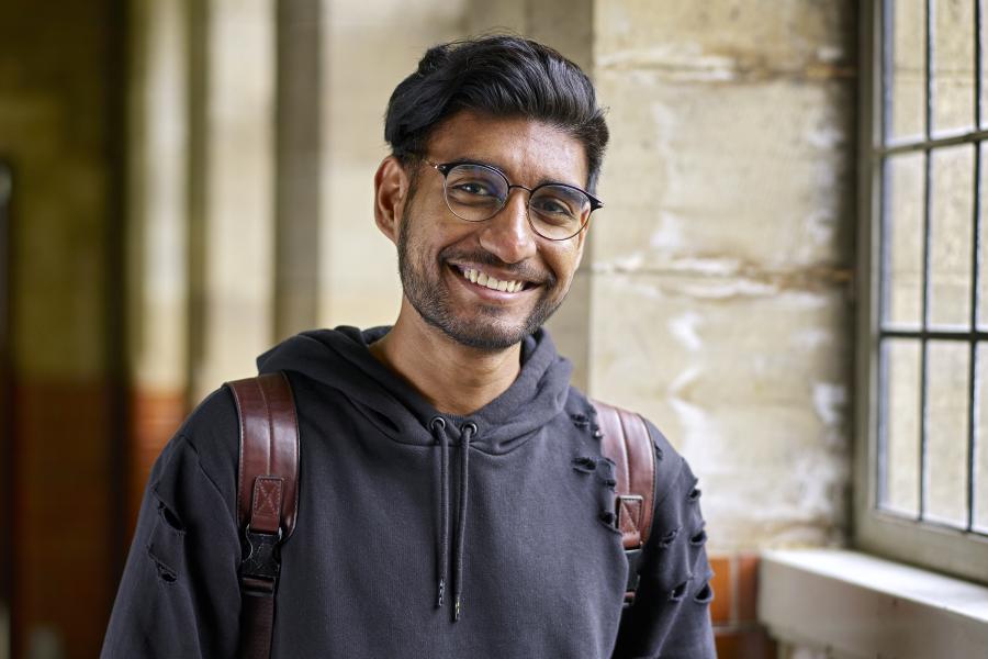 Student inside the University's Main Arts Building