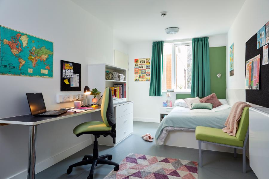 Inside one of the students flats at St Mary's Student Village