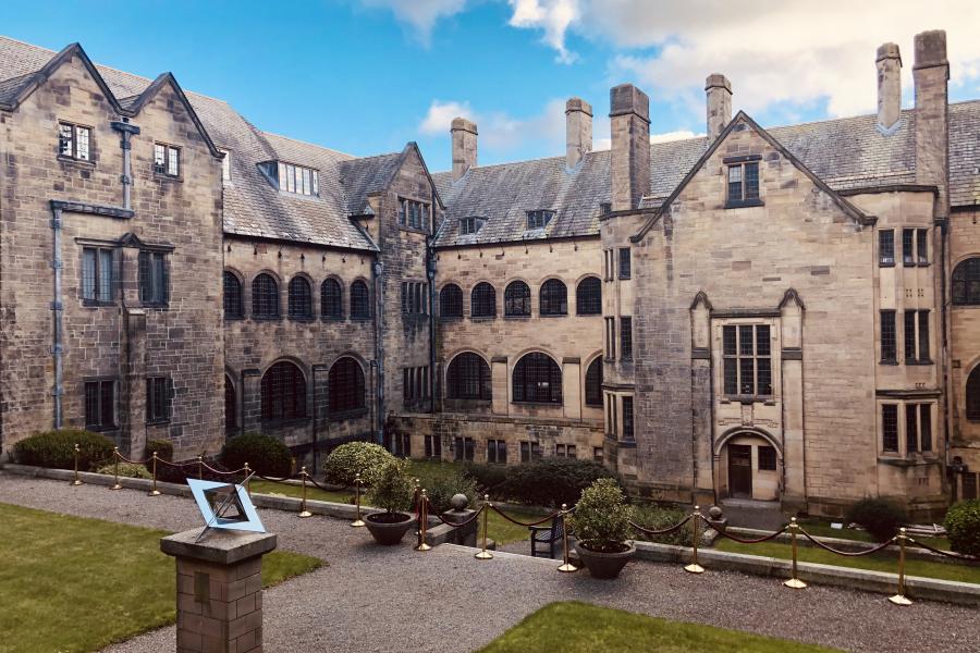 The inner quad at the Main Arts Building