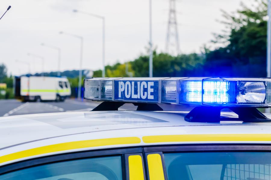 Roof of a police car