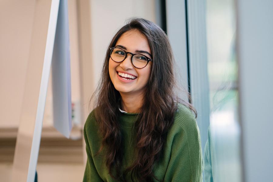 Student smiling