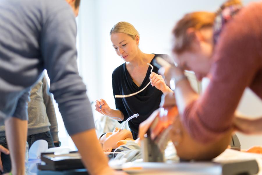 Students in a training session