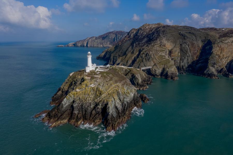 South stack off the coast of Holyhead in Anglesey 