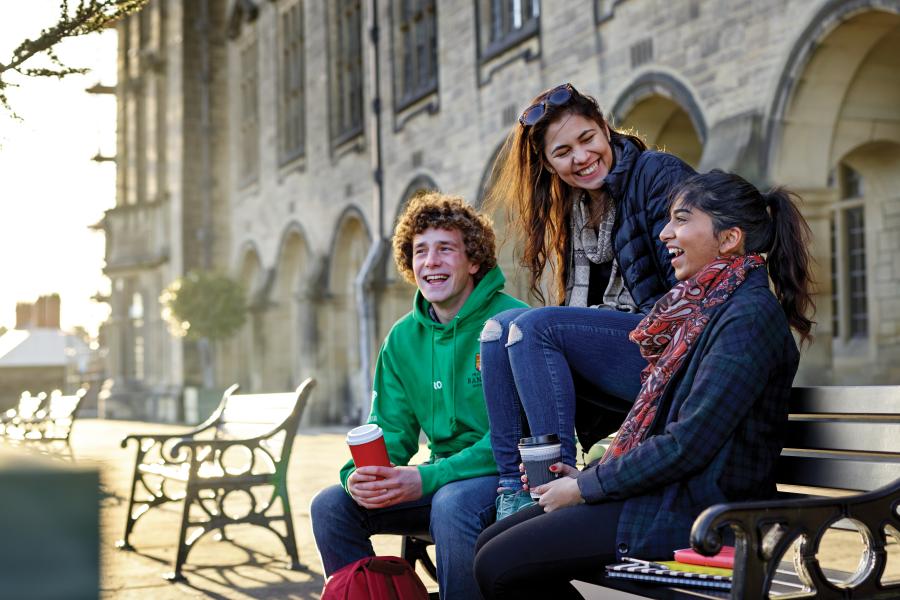 Students on the terrace