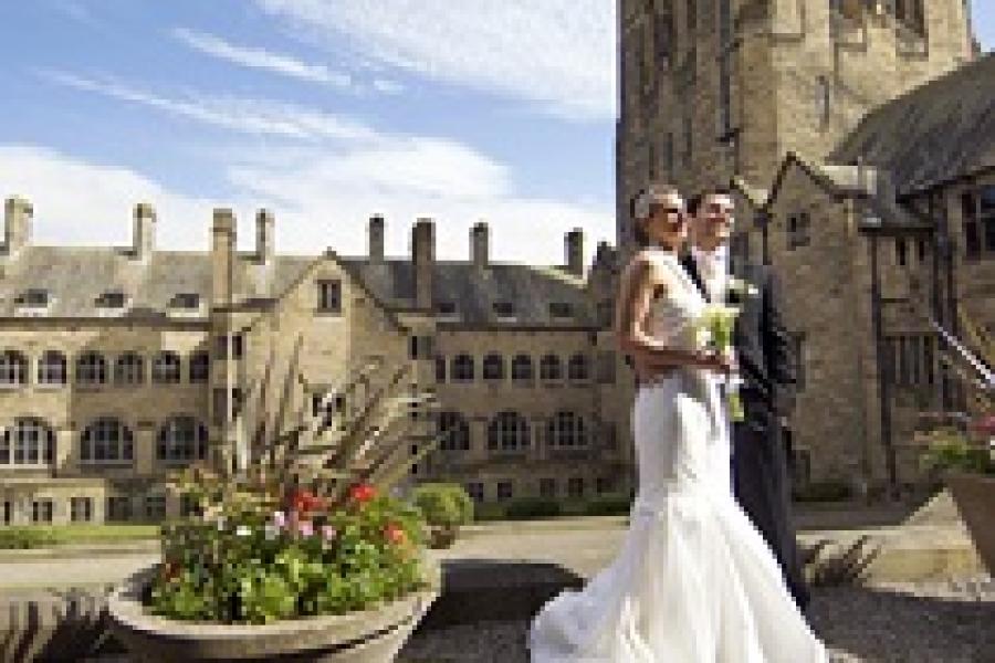 A wedding at Bangor University