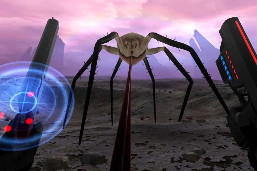 An enormous alien spider