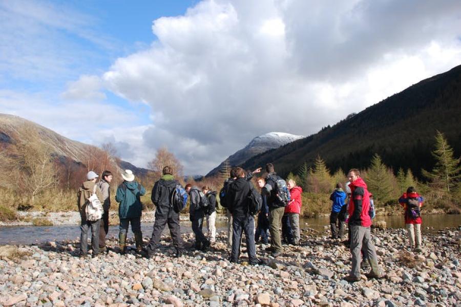 Group in landscape