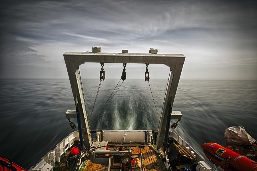 Stern of boat on the sea