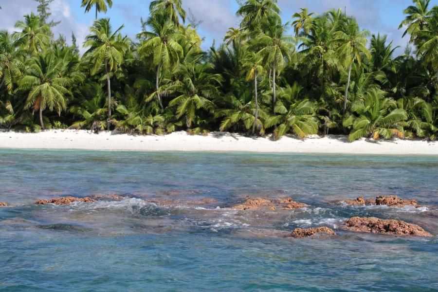 Mae creigresi cwrel ac Yynysoedd Chagos yng Nghefnfor yr India yn wynebu erydiad a chynnydd yn lefel y môr