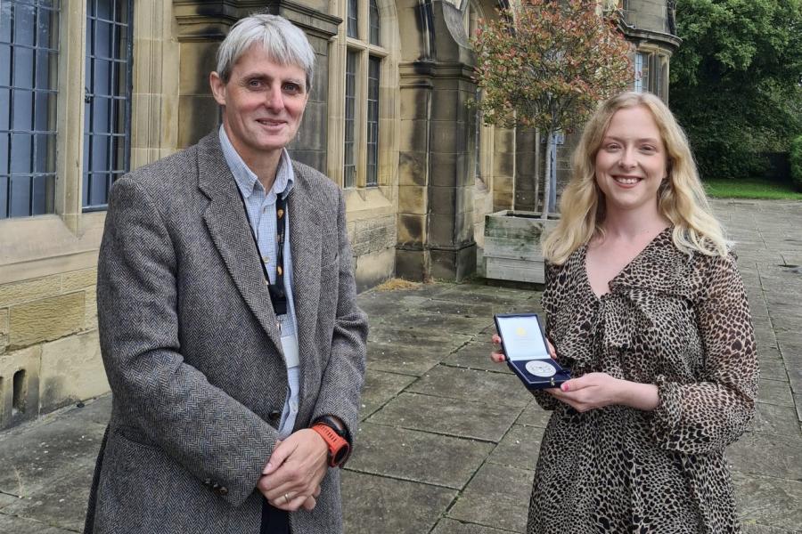 Emma Mclorie with Dr Sion Williams