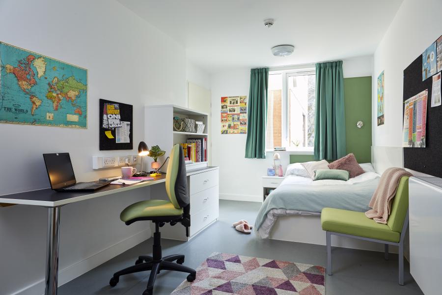 A room in St Mary's student village