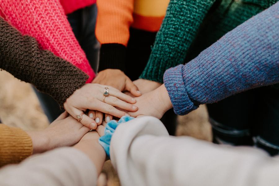 People holding hands