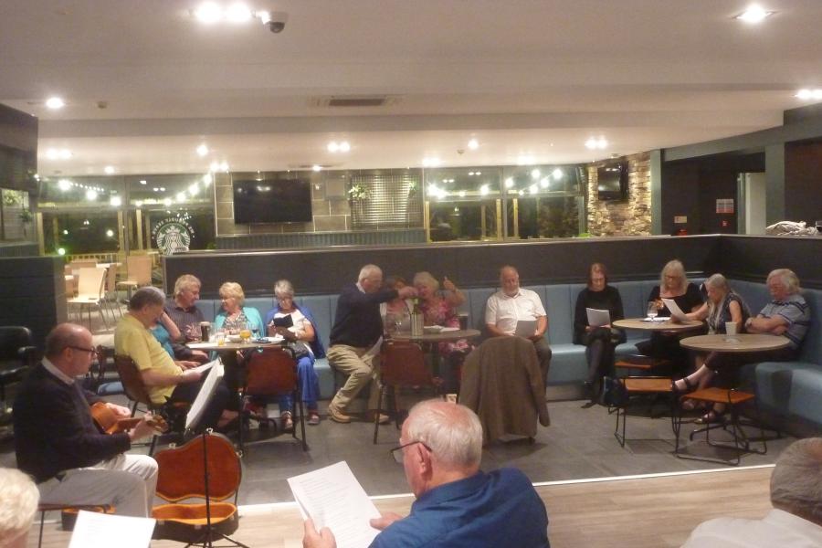 music being played at bar Uno for the 60's to 70s reunion group