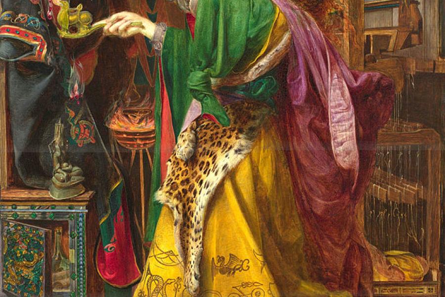 Morgan le Fay painted by Frederick Sandys 1863