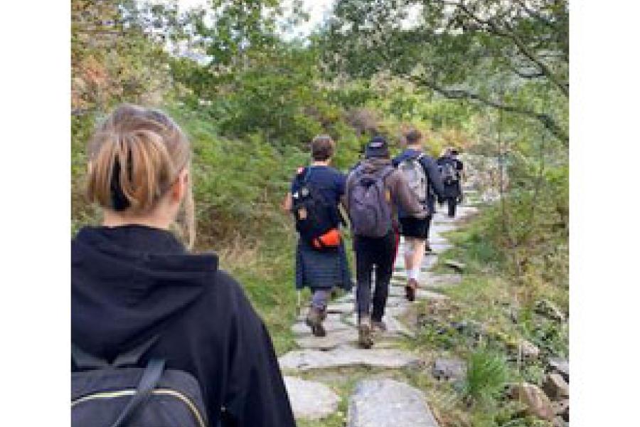 hikers made their way to the top of Nantmor