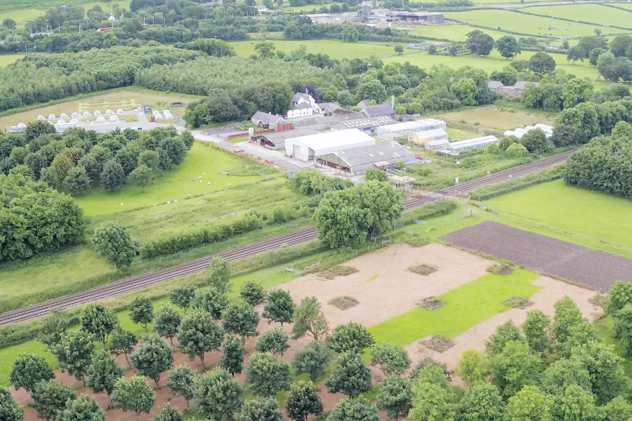 Aerial photo of Henfaes Research Centre