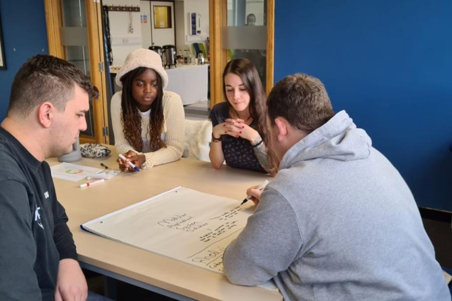 Participants working on the Planet Repair challenge