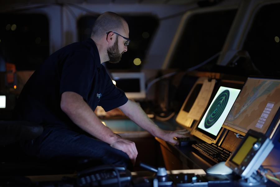 Crew Member of Prince Madog inside ship