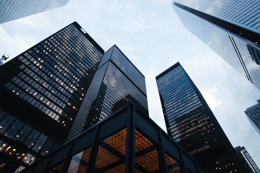 Skyscrapers modern looking buildings 