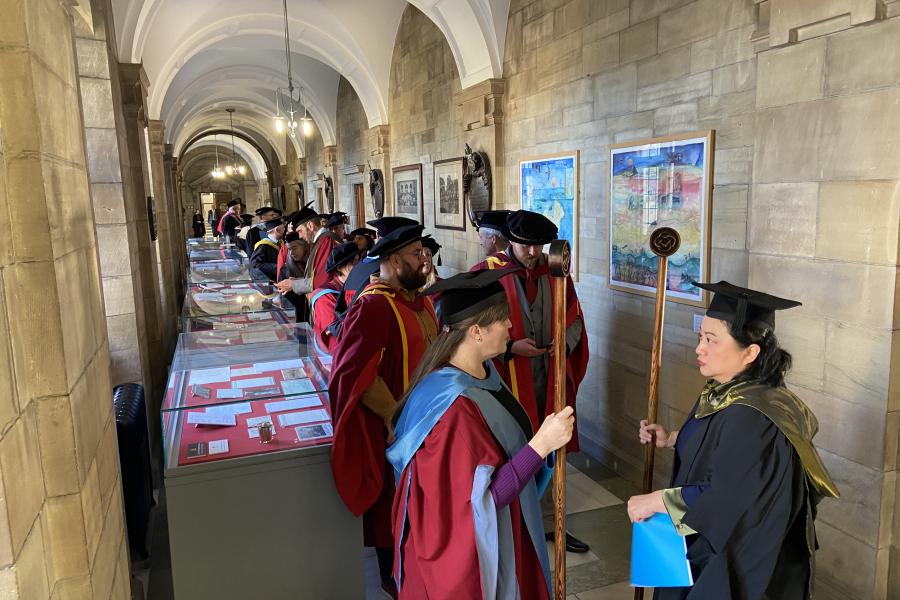 Academics waiting for the graduation ceremony to start