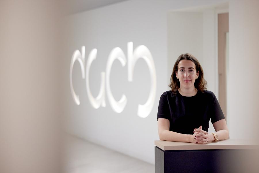 Awen Edwards, Law with Welsh graduate, at her workplace DAC Beachcroft, London