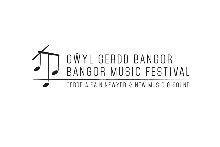 Bangor Music Festival logo with musical notes