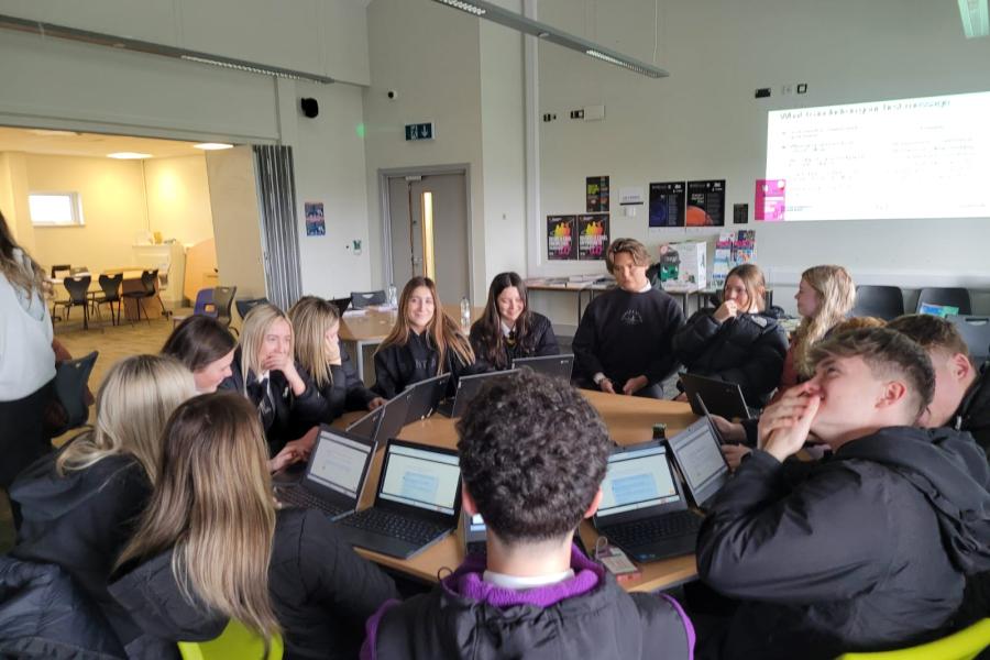 workshop with students