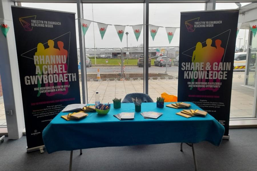 banners and table