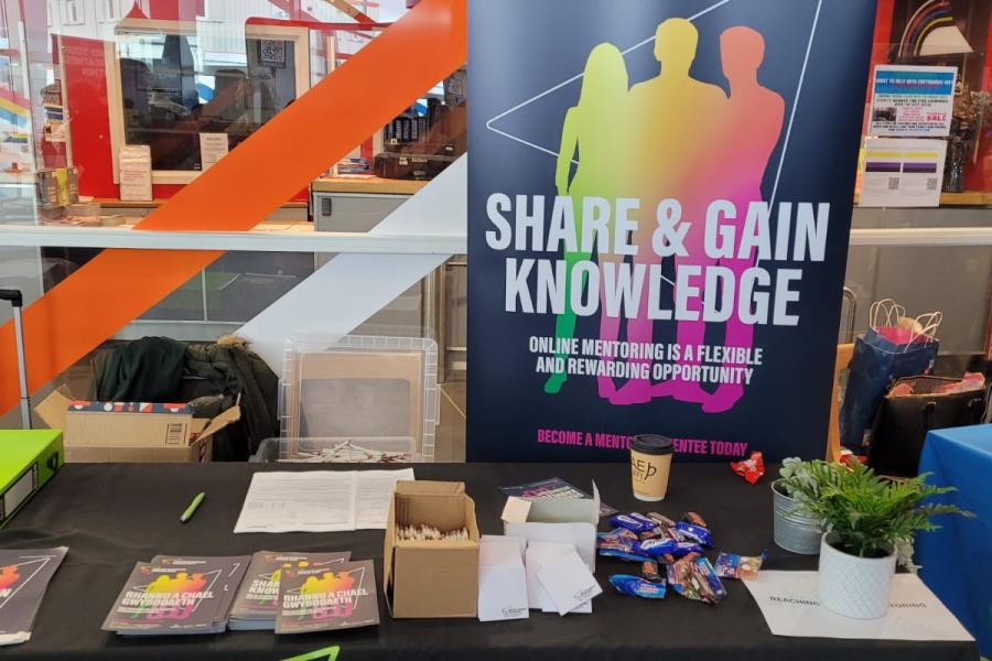 banner and table