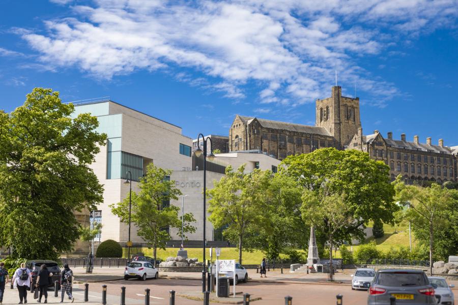 Pontio and Bangor University Main Arts building