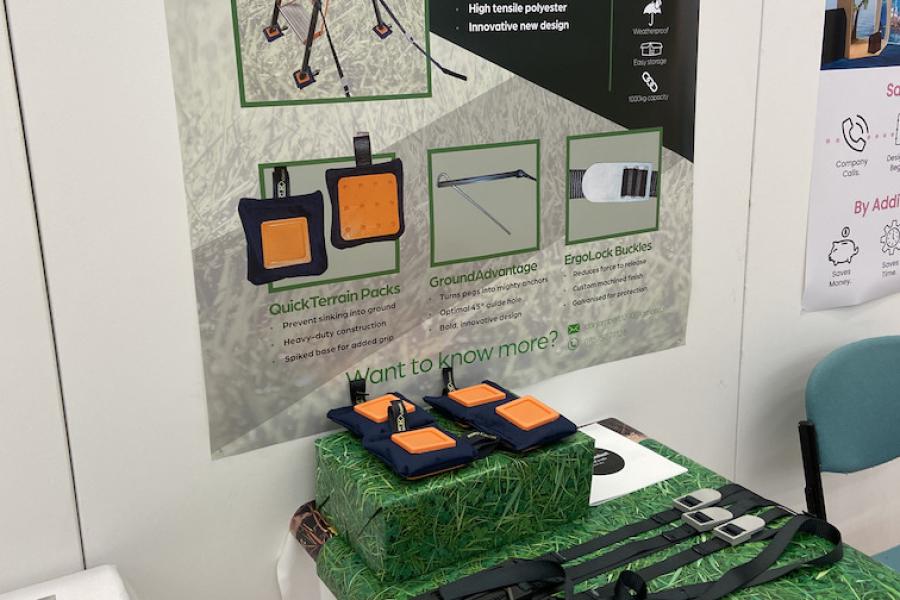 Project work showing Daniel W. Lambert's GardenSafe ladder system