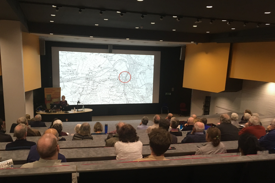 photo take at an annual lecture in main arts lecture theatre