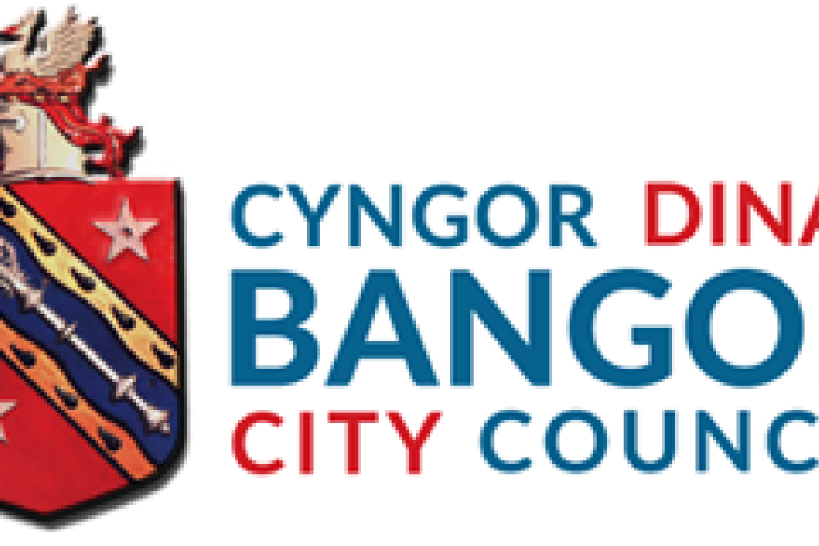 Bangor City Council logo including shield and wording