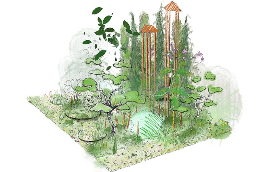 The Size of Wales Garden design