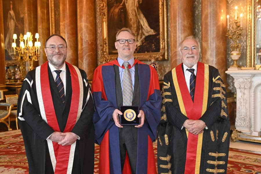 A picture of the delegation from the University in their robes