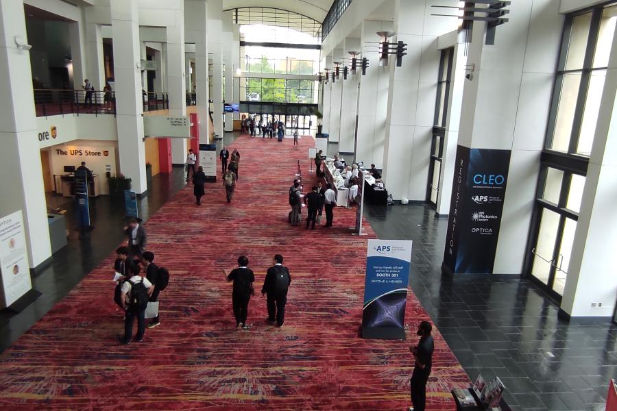 Ariel view photo of CLEO conference attendees, USA May 2024