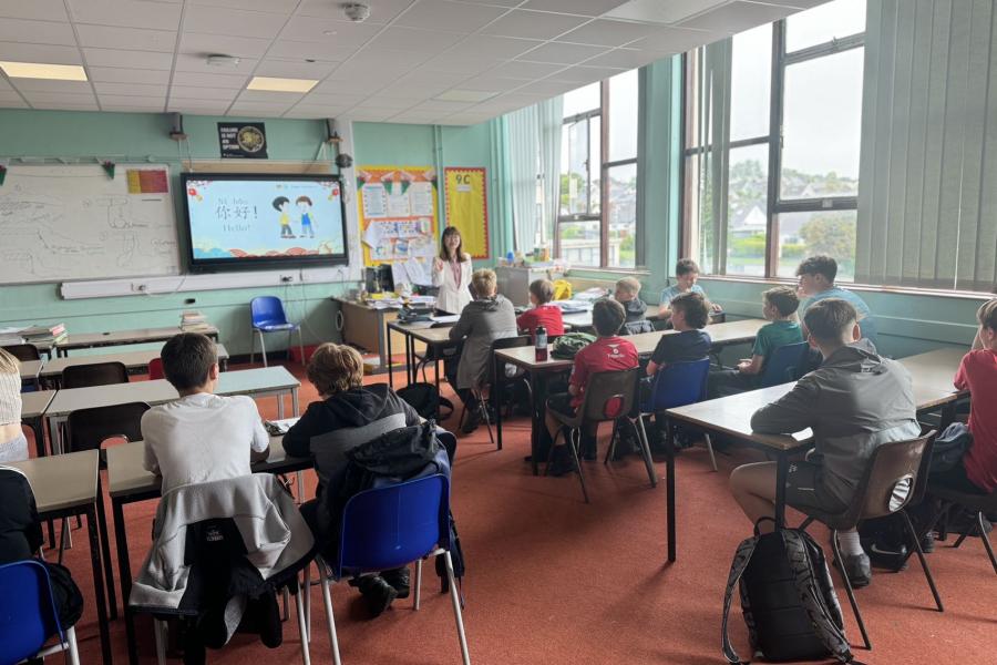 classroom of children