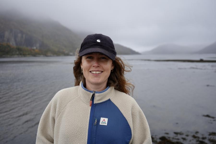 Researcher Emer McCoy is pictured on the shore of a lake