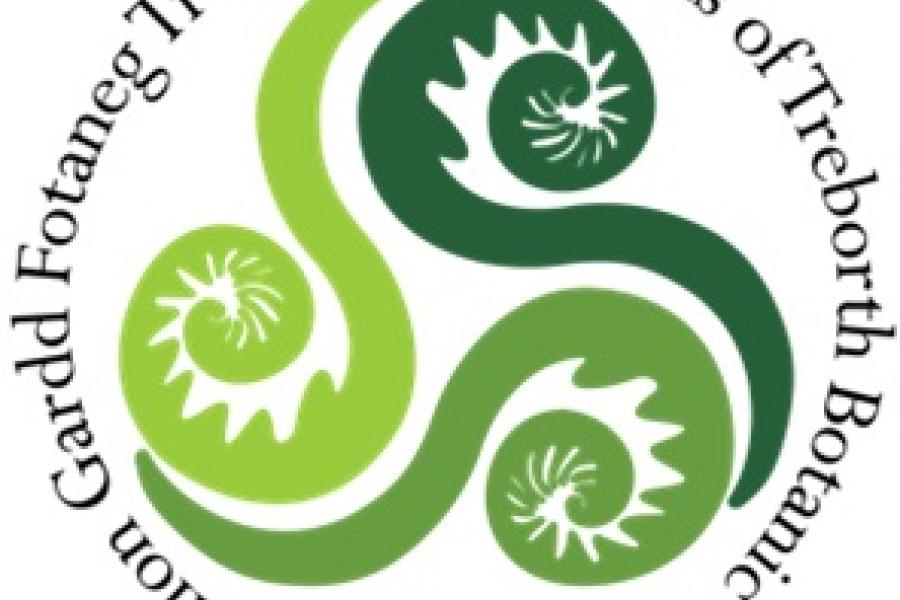 Friends of Treborth logo. Like a Celtic knot of unfurling ferns. 