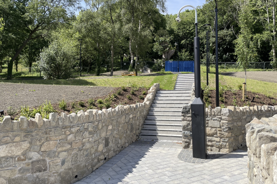 Parc y Coleg stairs