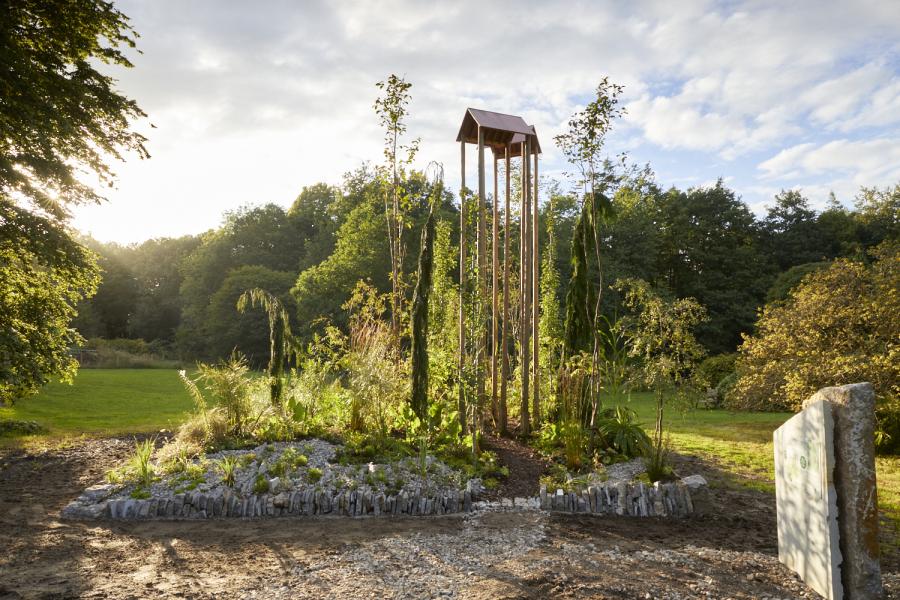 Image of the Size of Wales Garden, relocated to Treborth from the Chelsea Flower Show 2024