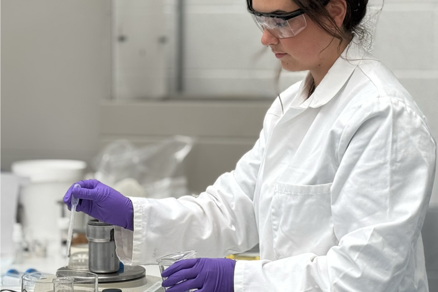 A person in a laboratory