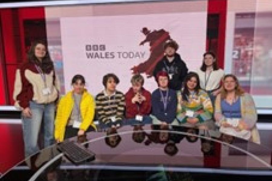 Students at applied learning opportunities at archives, film festivals, production studios, museums and workshops