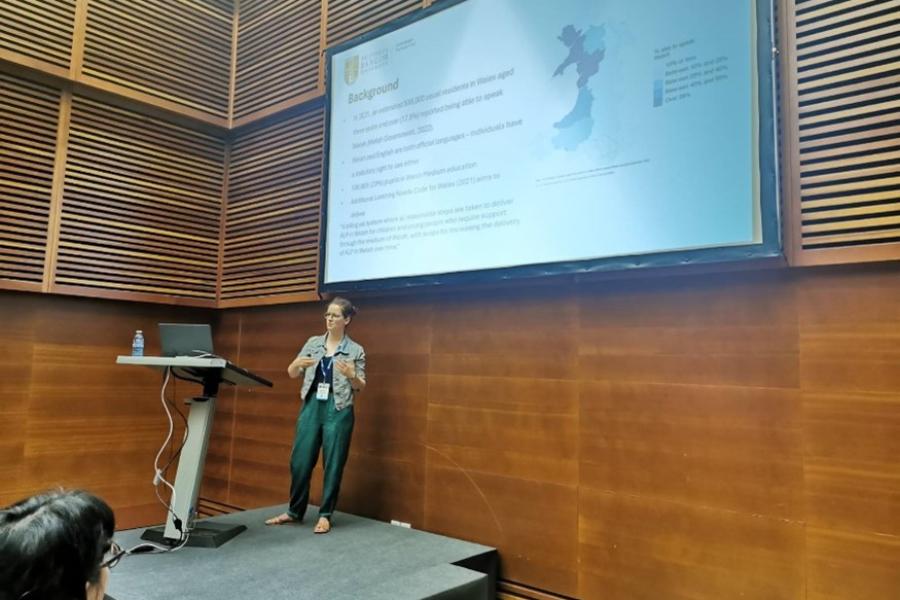 1)	Postgraduate researchers presenting their research at academic conferences and developing their professional networks