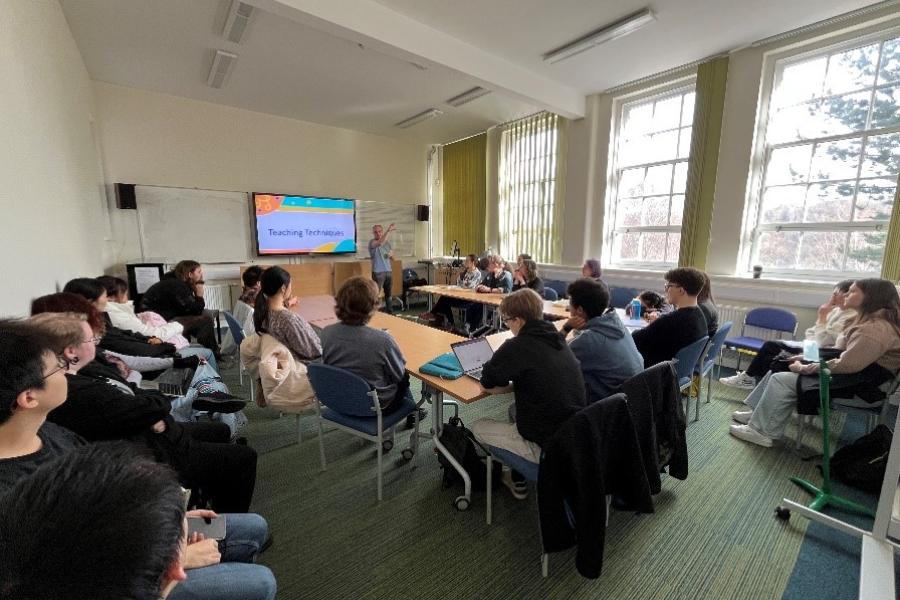 Undergraduate students attending professional and advanced master classes and practical workshops with experts and practitioners across factual and fiction filmmaking, drama, music writing, conducting and sound recording