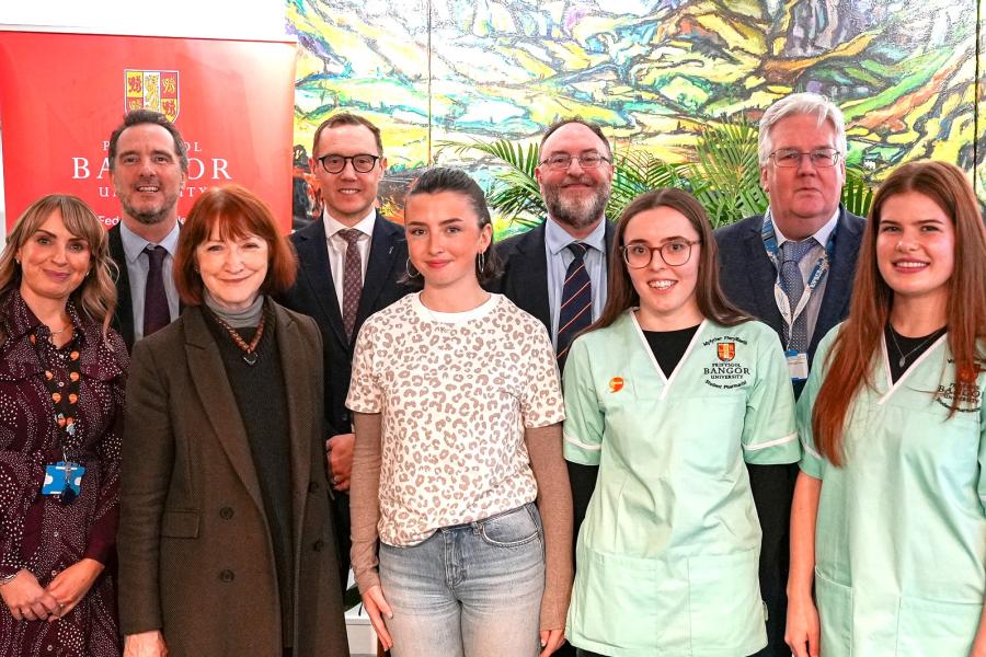 Group of Bangor Univeristy and Betsi Cadwalder representatives launching the Pharmacy programme 